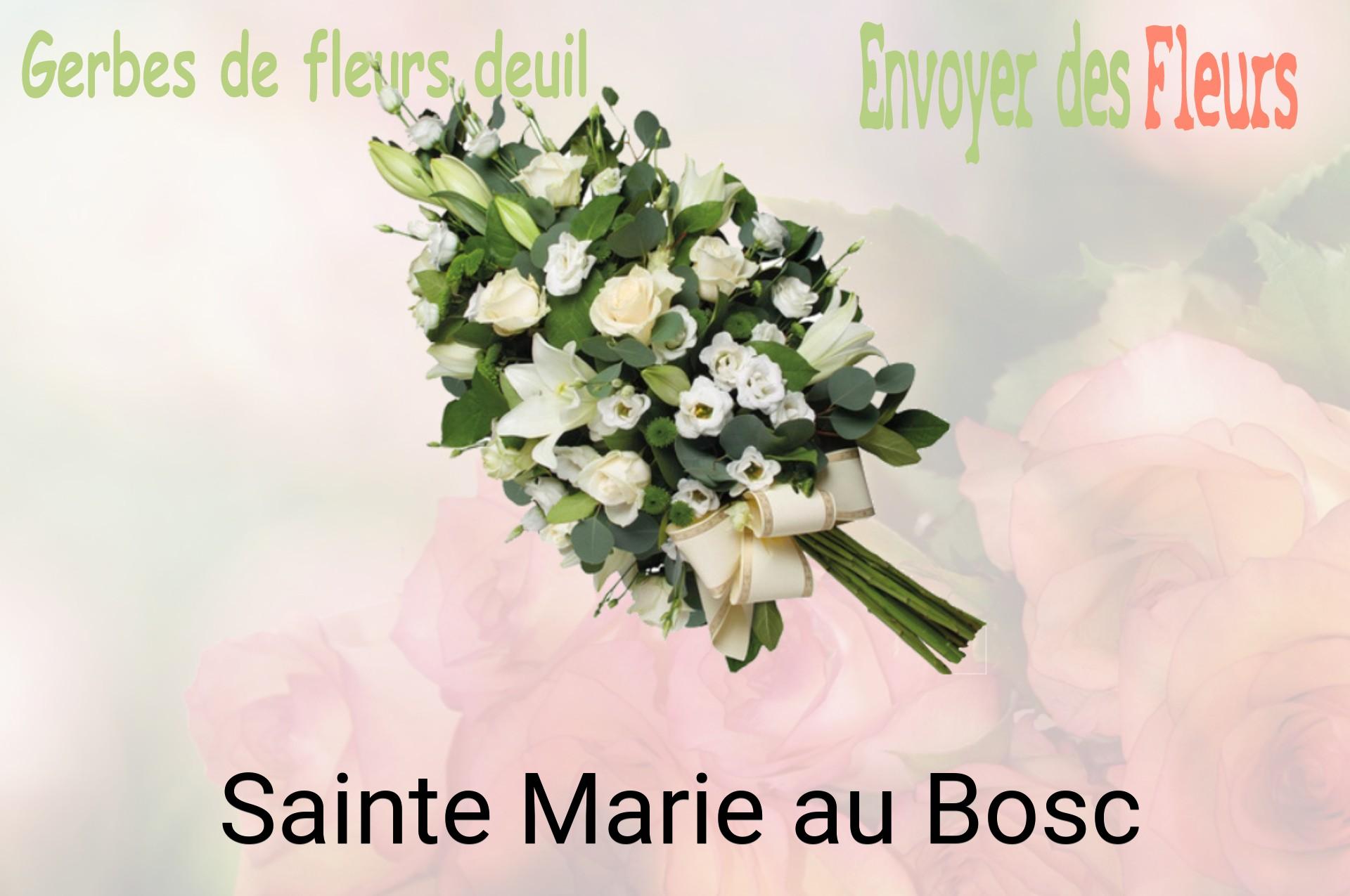 Gerbe de fleurs de deuil livrée à Sainte-Marie-au-Bosc